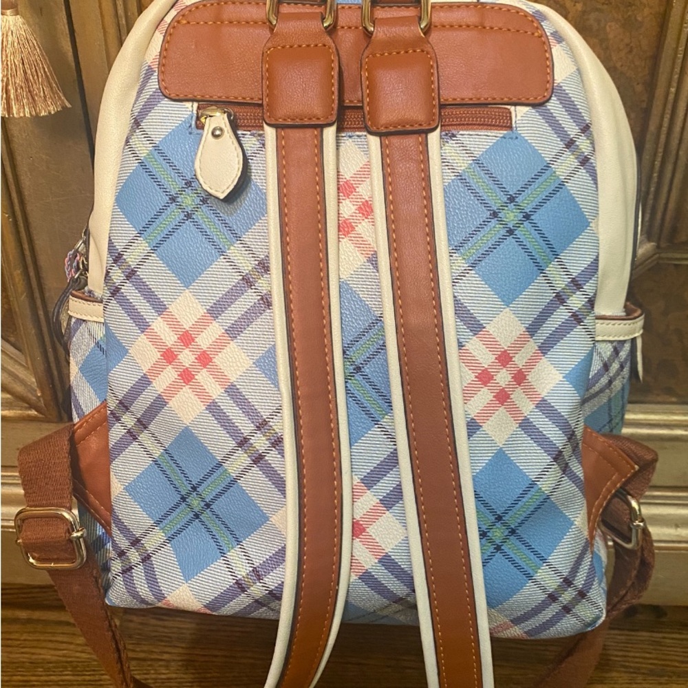 E-Land American Classics Backpack Blue And Pink View 4